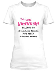 Grandma - Proud Grandma Custom Long Sleeve With Grand Kids Names ( 50% Off For Today)