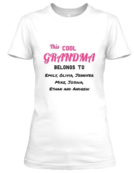 Grandma - Proud Grandma Custom Long Sleeve With Grand Kids Names ( 50% Off For Today)