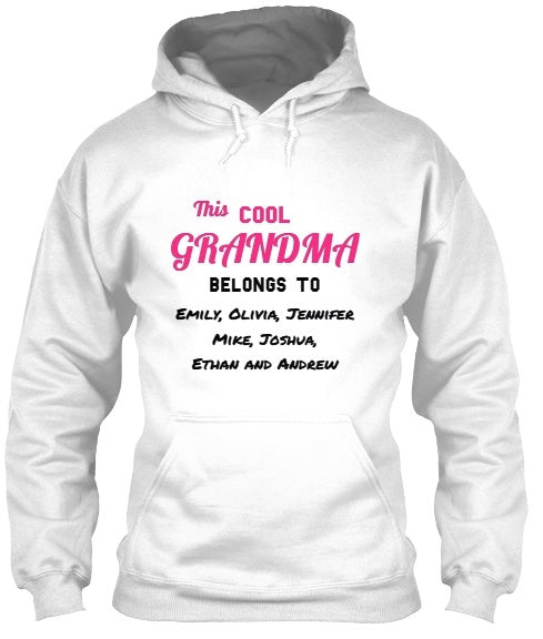 Grandma - Proud Grandma Custom Long Sleeve With Grand Kids Names ( 50% Off For Today)