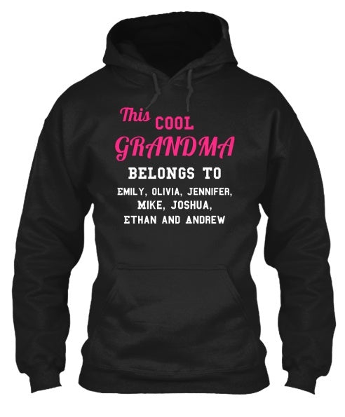Grandma - Proud Grandma Custom Long Sleeve With Grand Kids Names ( 50% Off For Today)