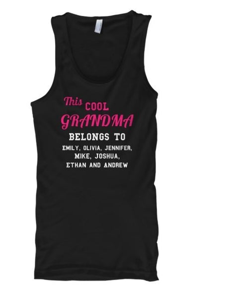 Grandma - Proud Grandma Custom Sweat Shirt With Grand Kids Names ( 50% Off For Today)