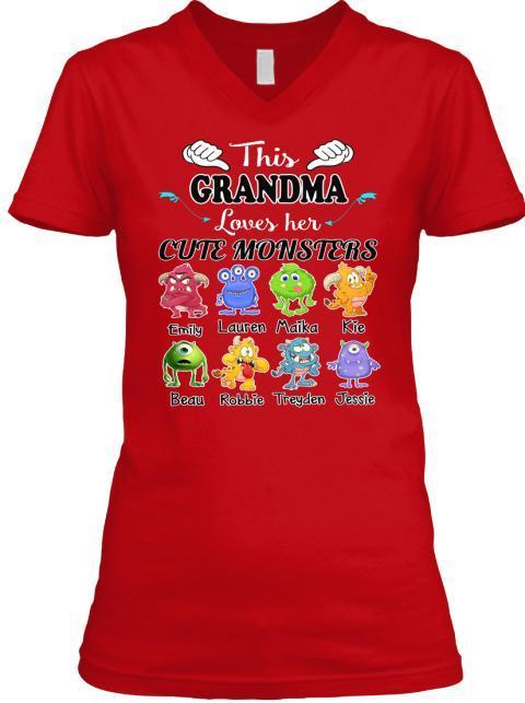 Grandma - This Grandma Loves Her Cute Monsters  ( 70% Off For Today) (Most Grandmas Buy 2 Or More)