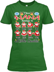 Grandma - This Nana's Very Own Santa Kids (Flat 70% Off) Get Your Little Santa Kids T-shirt And More Christmas Colors