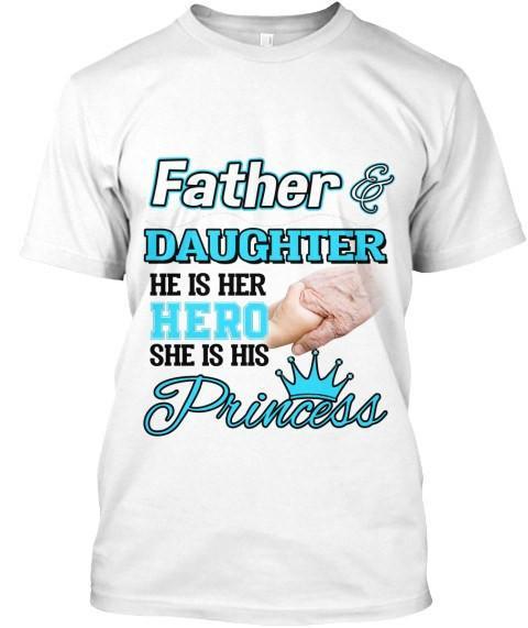 Grandpa - Father & His Little Princess T-shirt ( 70% Off). Buy For Dad/GrandFather As Father Day Gift