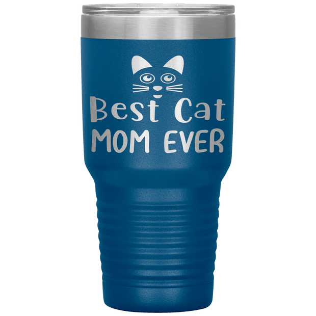 "Best Cat Mom Ever" Tumbler. Personalize Your Nickname Mimi, Gigi, Grandma or Write Your Nick Name Below.