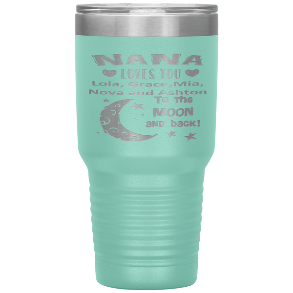 "NANA loves you Moon & Back" Tumbler. Buy For Family & Friends. Save Shipping.