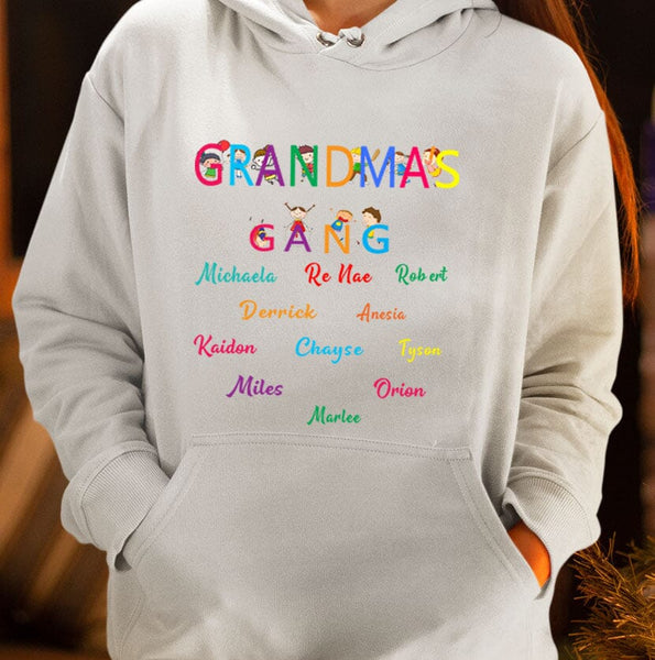 "GRANDMAS GANG", Customized Your Grandkids Or kids Name.