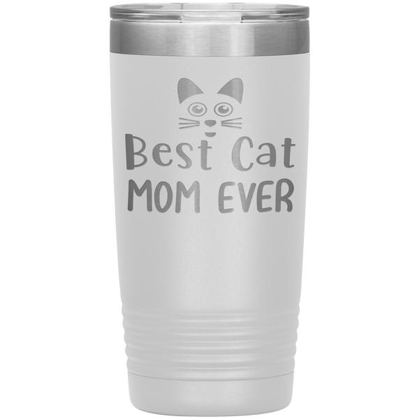 "Best Cat Mom Ever" Tumbler. Personalize Your Nickname Mimi, Gigi, Grandma or Write Your Nick Name Below.