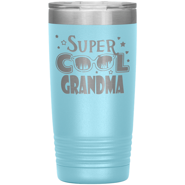 "Super  Cool  Grandma" Tumbler.  Personalize Your Nickname Mimi, Gigi, Grandma or Write Your Nick Name Below.