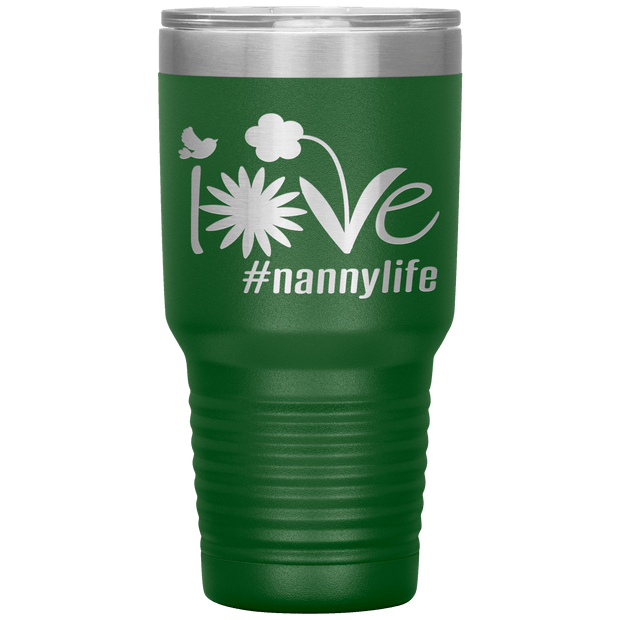 "Love Nana Life" Tumbler. Personalize Your Nickname Mimi, Gigi, Grandma or Write Your Nick Name Below.