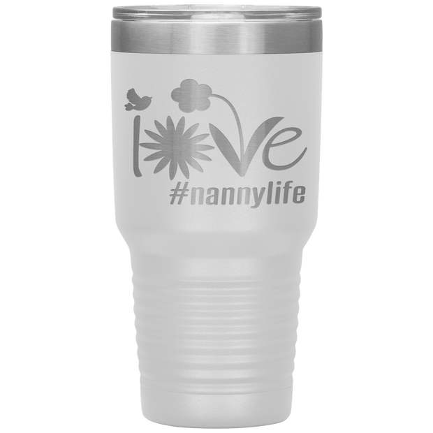 "Love Nana Life" Tumbler. Personalize Your Nickname Mimi, Gigi, Grandma or Write Your Nick Name Below.