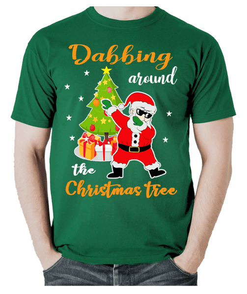 "DABBING AROUND THE CHRISTMAS TREE" (UNISEX T-SHIRT) - KELLY