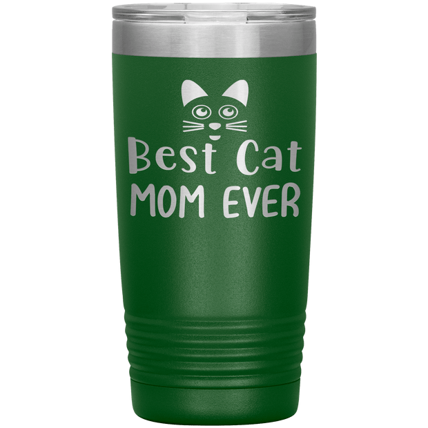 "Best Cat Mom Ever" Tumbler. Personalize Your Nickname Mimi, Gigi, Grandma or Write Your Nick Name Below.