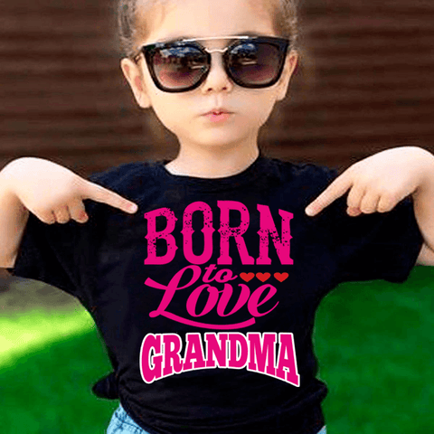 "Born To Love Grandma" KIDS T-SHIRT Flat Shipping