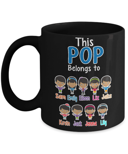 Mug - "Coffee With Kids" Custom "POP Belongs To" Mug For Hispanic Kids