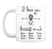Mug - "I Love You Thiiis Much" Custom Mugs