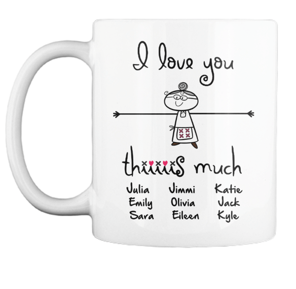 Mug - "I Love You Thiiis Much" Custom Mugs