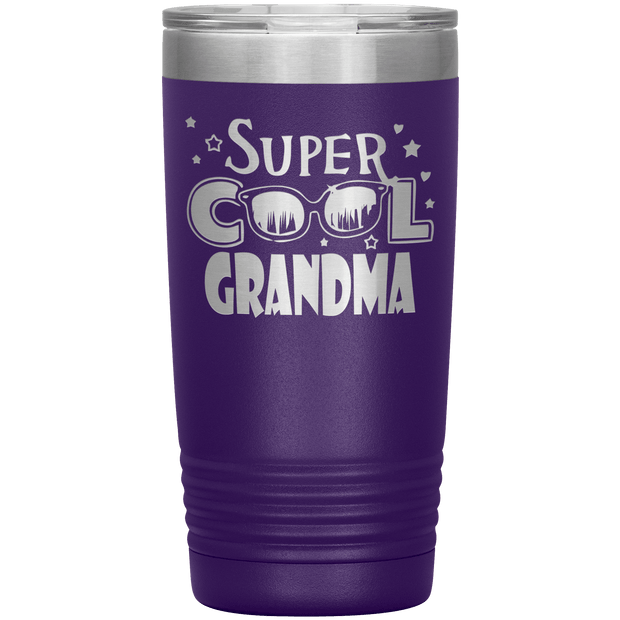 "Super  Cool  Grandma" Tumbler.  Personalize Your Nickname Mimi, Gigi, Grandma or Write Your Nick Name Below.