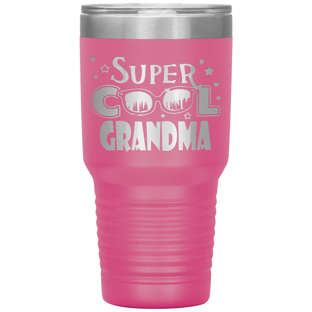 "Super  Cool  Grandma" Tumbler.  Personalize Your Nickname Mimi, Gigi, Grandma or Write Your Nick Name Below.