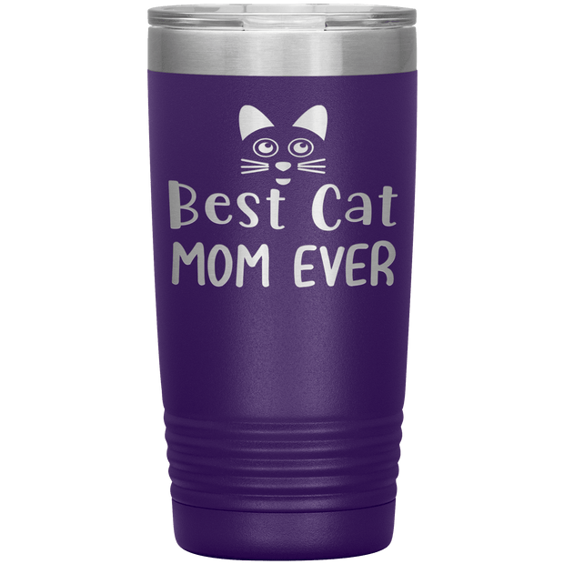 "Best Cat Mom Ever" Tumbler. Personalize Your Nickname Mimi, Gigi, Grandma or Write Your Nick Name Below.