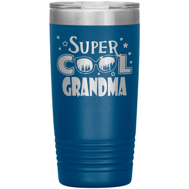 "Super  Cool  Grandma" Tumbler.  Personalize Your Nickname Mimi, Gigi, Grandma or Write Your Nick Name Below.
