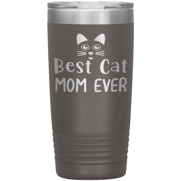 "Best Cat Mom Ever" Tumbler. Personalize Your Nickname Mimi, Gigi, Grandma or Write Your Nick Name Below.