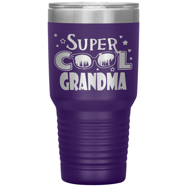 "Super  Cool  Grandma" Tumbler.  Personalize Your Nickname Mimi, Gigi, Grandma or Write Your Nick Name Below.