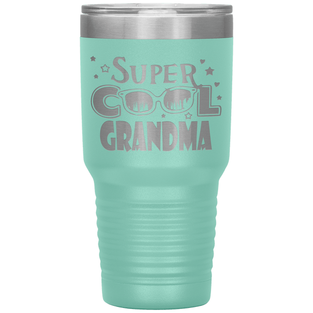 "Super  Cool  Grandma" Tumbler.  Personalize Your Nickname Mimi, Gigi, Grandma or Write Your Nick Name Below.