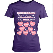 "Happiness is Having Grandchildren to love", Customized Your Grandkids Names.