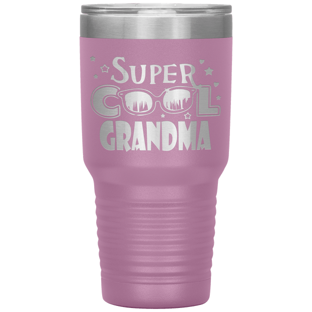 "Super  Cool  Grandma" Tumbler.  Personalize Your Nickname Mimi, Gigi, Grandma or Write Your Nick Name Below.