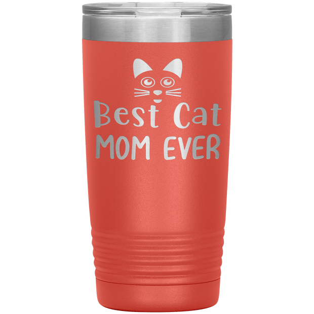 "Best Cat Mom Ever" Tumbler. Personalize Your Nickname Mimi, Gigi, Grandma or Write Your Nick Name Below.