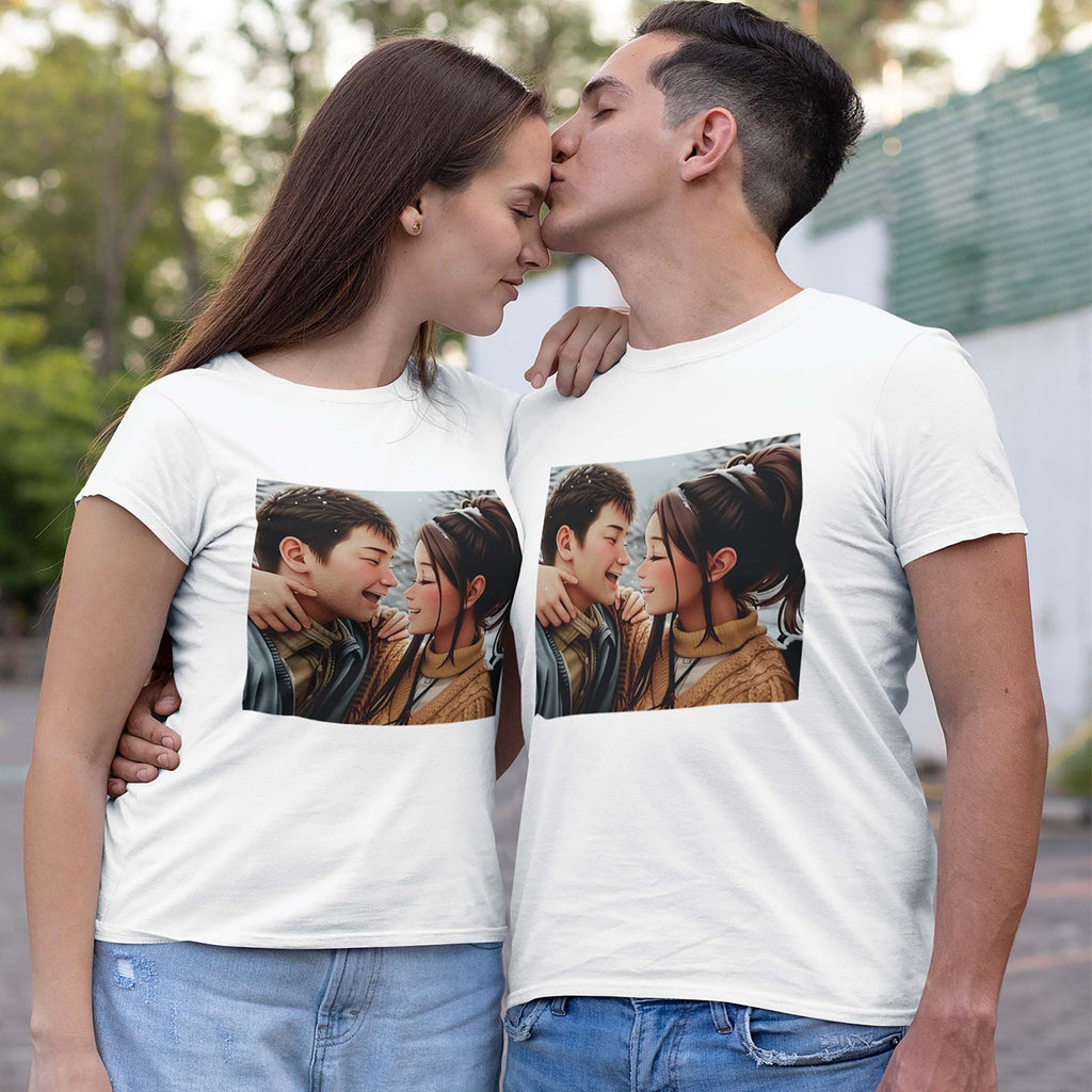 "Valentine Special Couple T-shirts" Cartoonize Your Memories