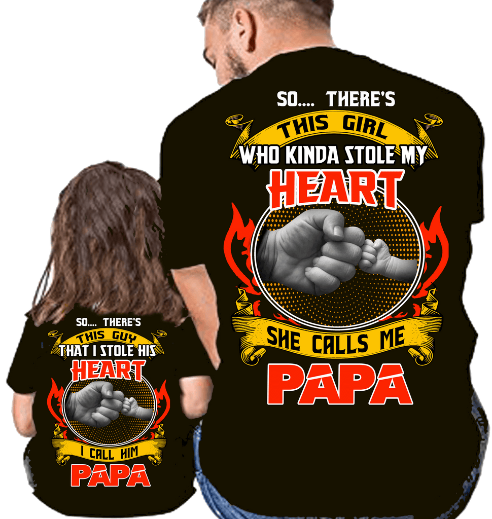 T-shirt - "Stole My Heart Father And Daughter" Combo T-Shirt Pack(50% Off Today)