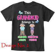 T-shirt - This Grandkid Belongs To" KIDS T-SHIRT (50% OFF Today) Buy For All Kids. Grandparents And Parents Names