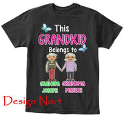 T-shirt - This Grandkid Belongs To" KIDS T-SHIRT (50% OFF Today) Buy For All Kids. Grandparents And Parents Names