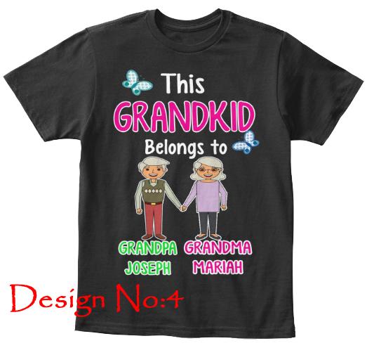 T-shirt - This Grandkid Belongs To" KIDS T-SHIRT (50% OFF Today) Buy For All Kids. Grandparents And Parents Names
