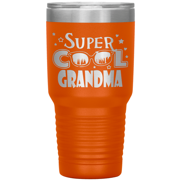 "Super  Cool  Grandma" Tumbler.  Personalize Your Nickname Mimi, Gigi, Grandma or Write Your Nick Name Below.