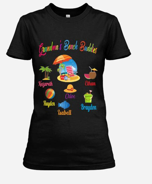 "Grandma's Beach Buddies-Customized Your Grandkids Name.