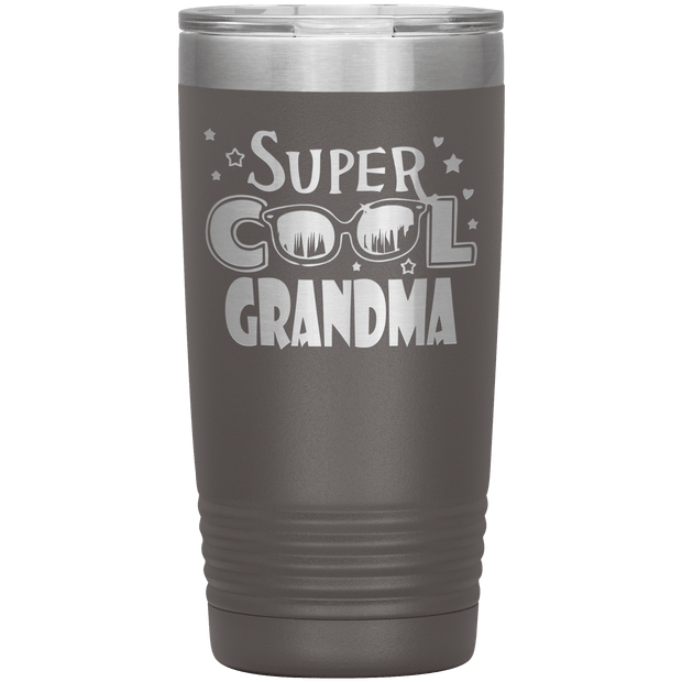 "Super  Cool  Grandma" Tumbler.  Personalize Your Nickname Mimi, Gigi, Grandma or Write Your Nick Name Below.