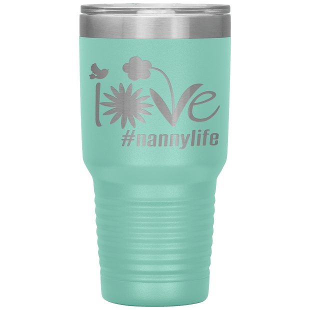 "Love Nana Life" Tumbler. Personalize Your Nickname Mimi, Gigi, Grandma or Write Your Nick Name Below.