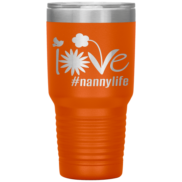"Love Nana Life" Tumbler. Personalize Your Nickname Mimi, Gigi, Grandma or Write Your Nick Name Below.