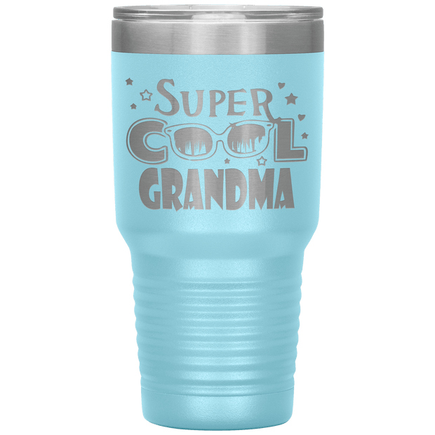 "Super  Cool  Grandma" Tumbler.  Personalize Your Nickname Mimi, Gigi, Grandma or Write Your Nick Name Below.