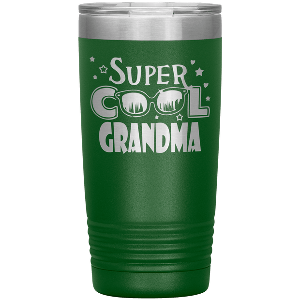 "Super  Cool  Grandma" Tumbler.  Personalize Your Nickname Mimi, Gigi, Grandma or Write Your Nick Name Below.