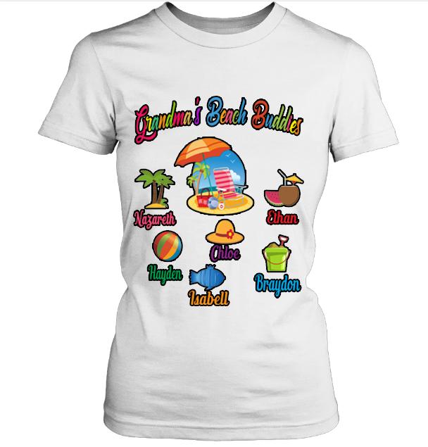 "Grandma's Beach Buddies-Customized Your Grandkids Name.