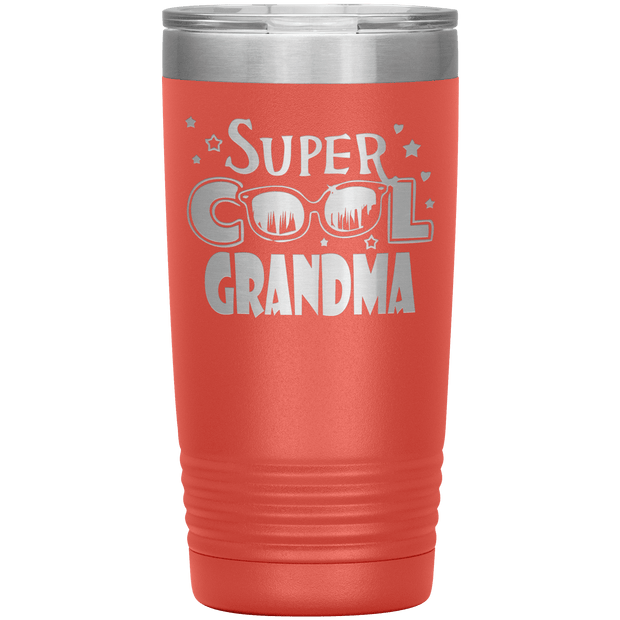 "Super  Cool  Grandma" Tumbler.  Personalize Your Nickname Mimi, Gigi, Grandma or Write Your Nick Name Below.