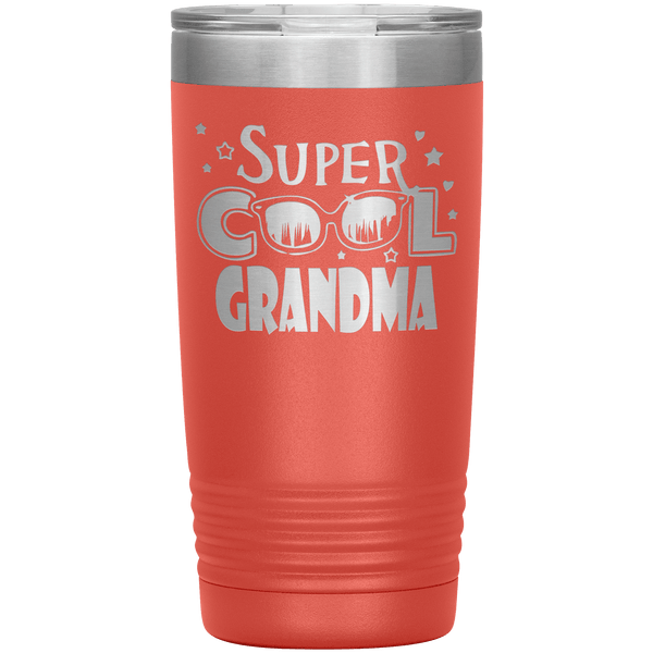 "Super  Cool  Grandma" Tumbler.  Personalize Your Nickname Mimi, Gigi, Grandma or Write Your Nick Name Below.