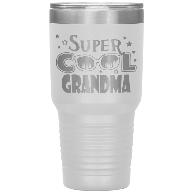 "Super  Cool  Grandma" Tumbler.  Personalize Your Nickname Mimi, Gigi, Grandma or Write Your Nick Name Below.