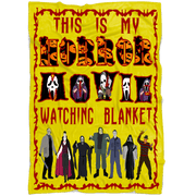 ''THIS IS MY HORROR MOVIE WATCHING BLANKET''