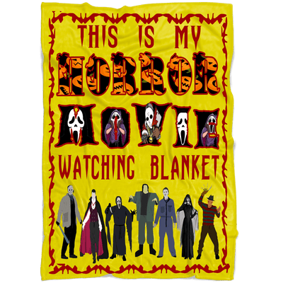''THIS IS MY HORROR MOVIE WATCHING BLANKET''