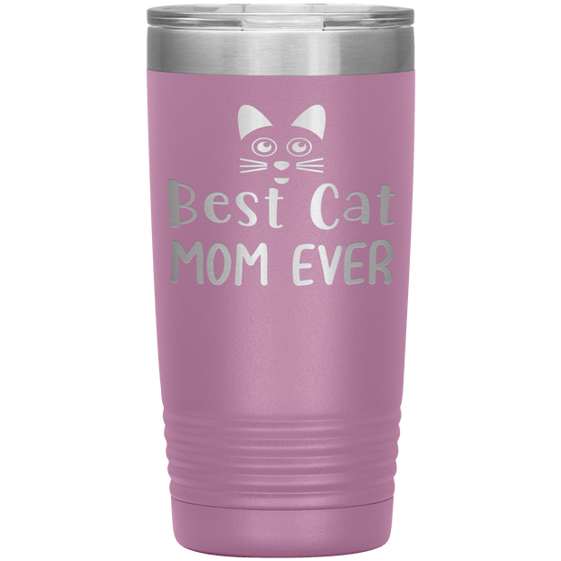 "Best Cat Mom Ever" Tumbler. Personalize Your Nickname Mimi, Gigi, Grandma or Write Your Nick Name Below.